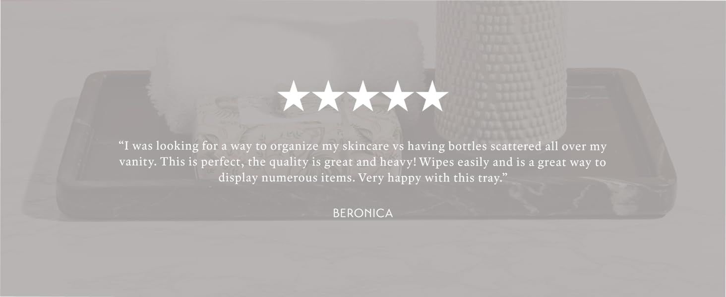 bathroom tray customer testimonial