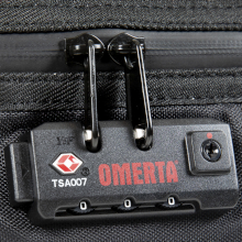 heavy-duty zippers latch into a secure, 3-digit lock on the Omerta Capo Locking Carbon Filter Pouch