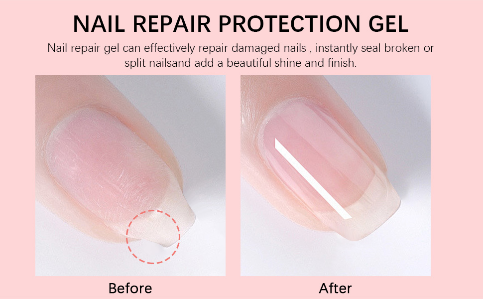 Nail Repair Protection Gel, Nail Repair Kit for Split Natural Nail, Nail Hardeners