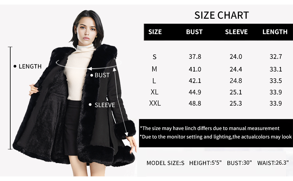 NXBC Winter Faux Fur Coats for Women,Faux Fur Leather Jacket