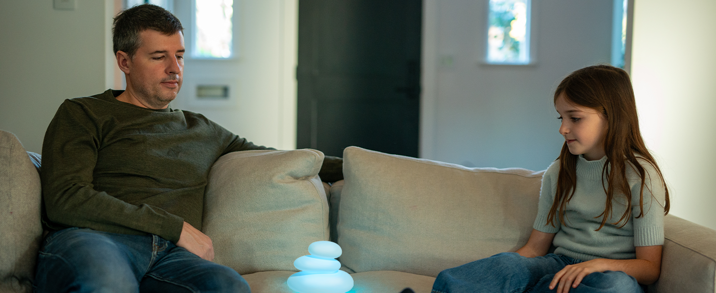 Mindfulness and meditation practice tool with visual breathing exercises for stress & anxiety relief