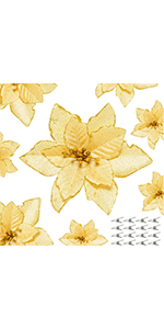 Gold Poinsettia Flowers