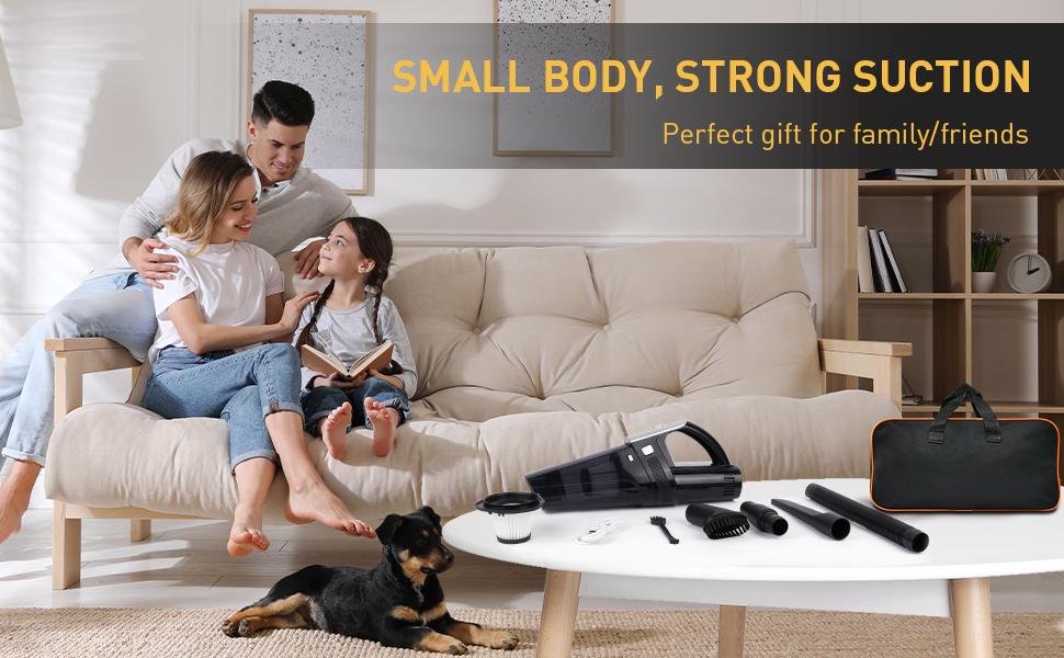 URAQT Handheld Vacuum Cordless, Portable 10000Pa Strong Suction Car