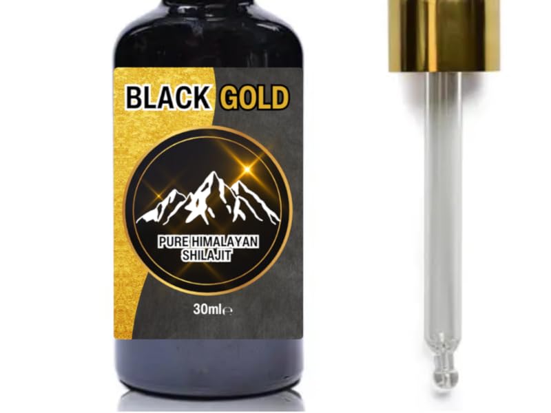 shilajit flüssige tropfen schwarz gold