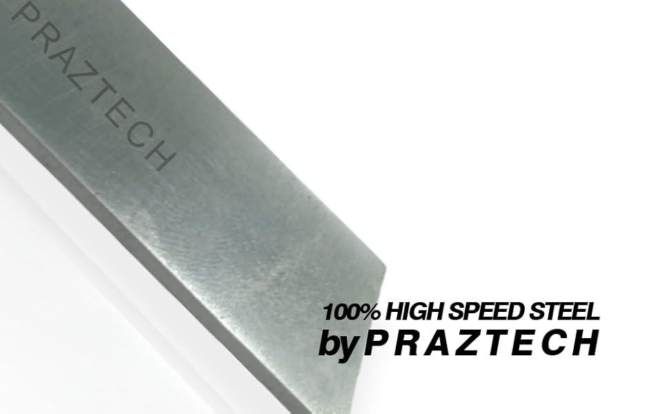 Praztech Set of 3 HSS Trapezoid Blades 1/8"x 3/4" (Wide) x 6" (Long