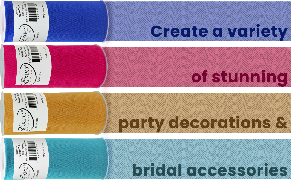 tul tulle fabric rolls yard polyester ribbon tutu skirt backdrop party birthday craft materials