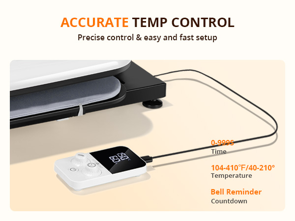HTVRONT manual heat press machine - white