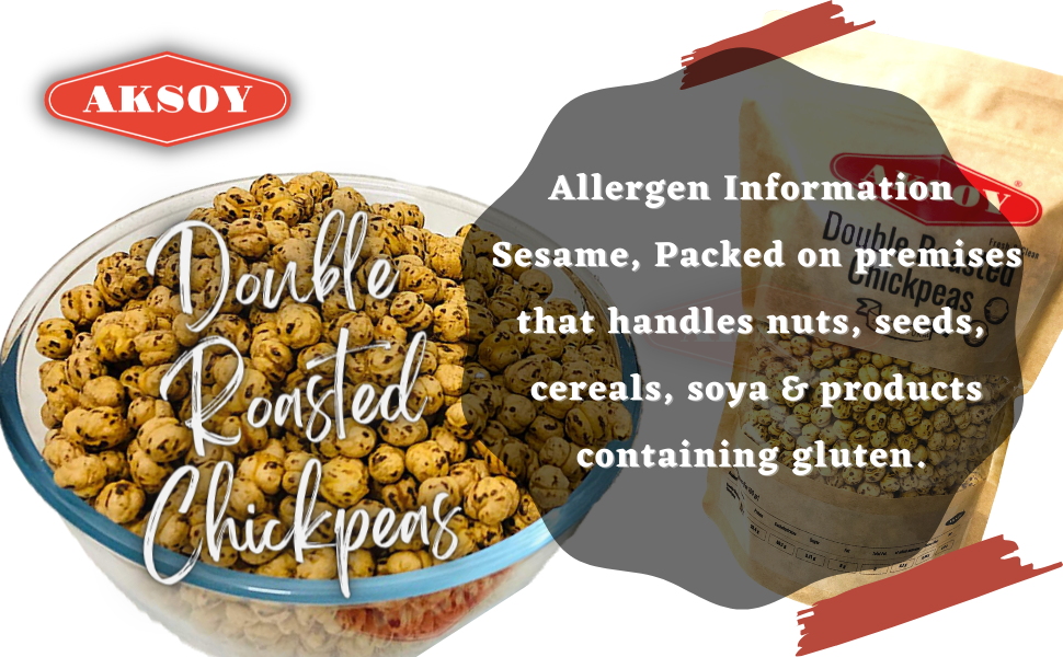 Allergen information for double roasted chickpeas