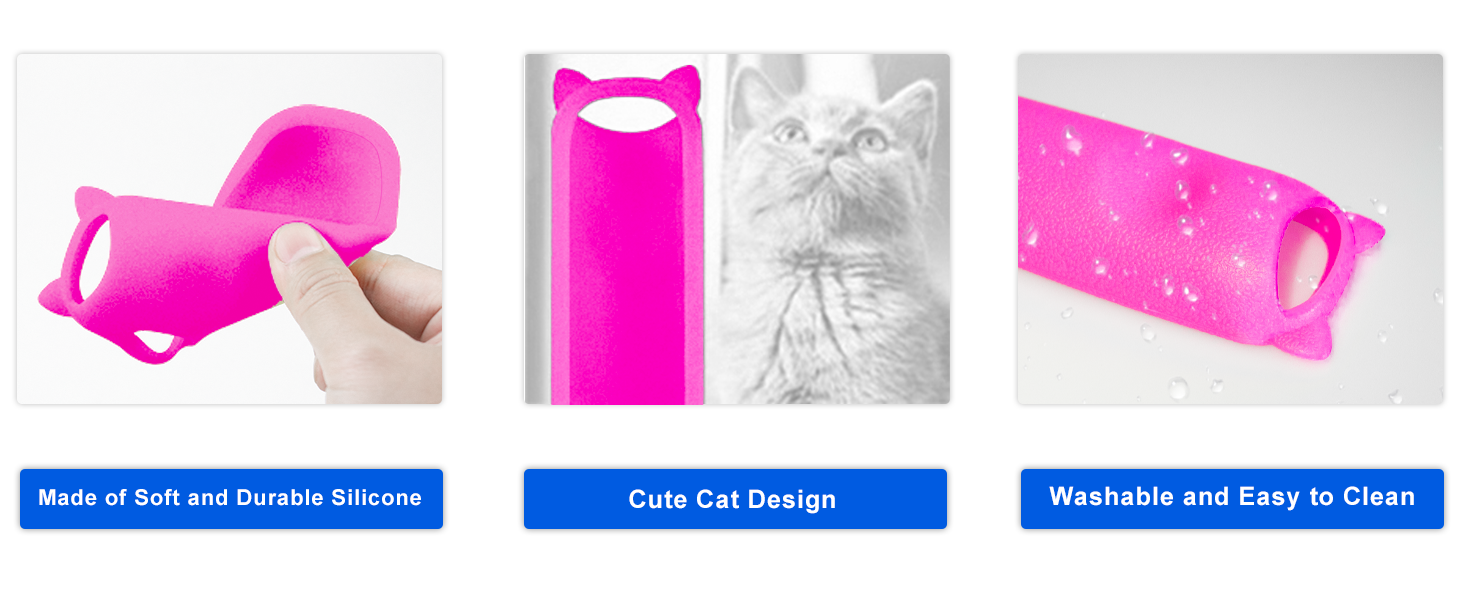 Remote for TCL Roku TV remote with Cute Cat-ear silicone cover-Pack of 2