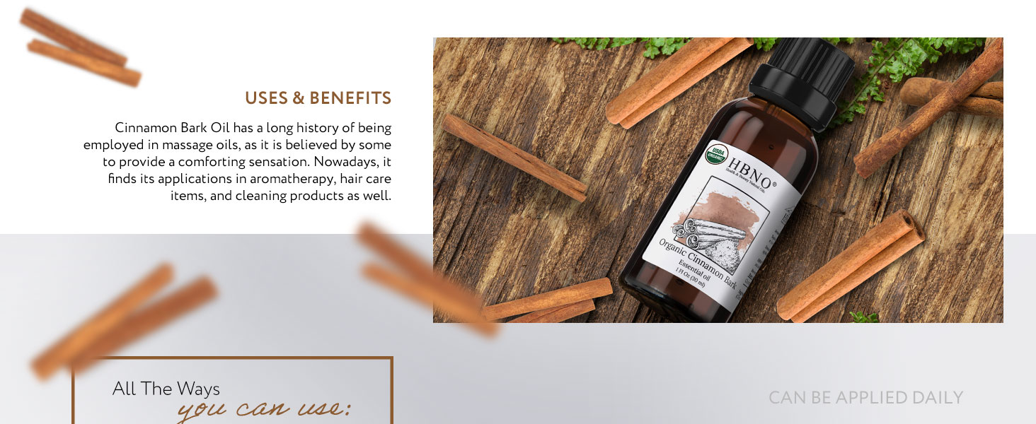 HBNO Organic Cinnamon Bark Essential Oil - 1 oz - For Diffusers, Cleaning & More C5e183c3 74c6 45e3 921f Df8bb4f18fe9. CR0,0,1464,600 PT0 SX1464 V1