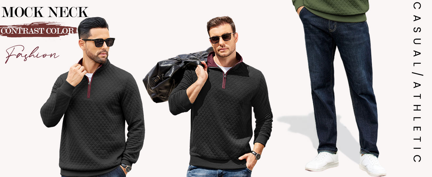 mens half zip pullover