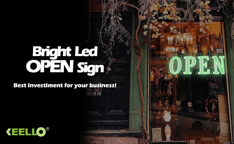 Amazon.com : Led Open Signs for Business 30x10in Big Open Sign Led w ...