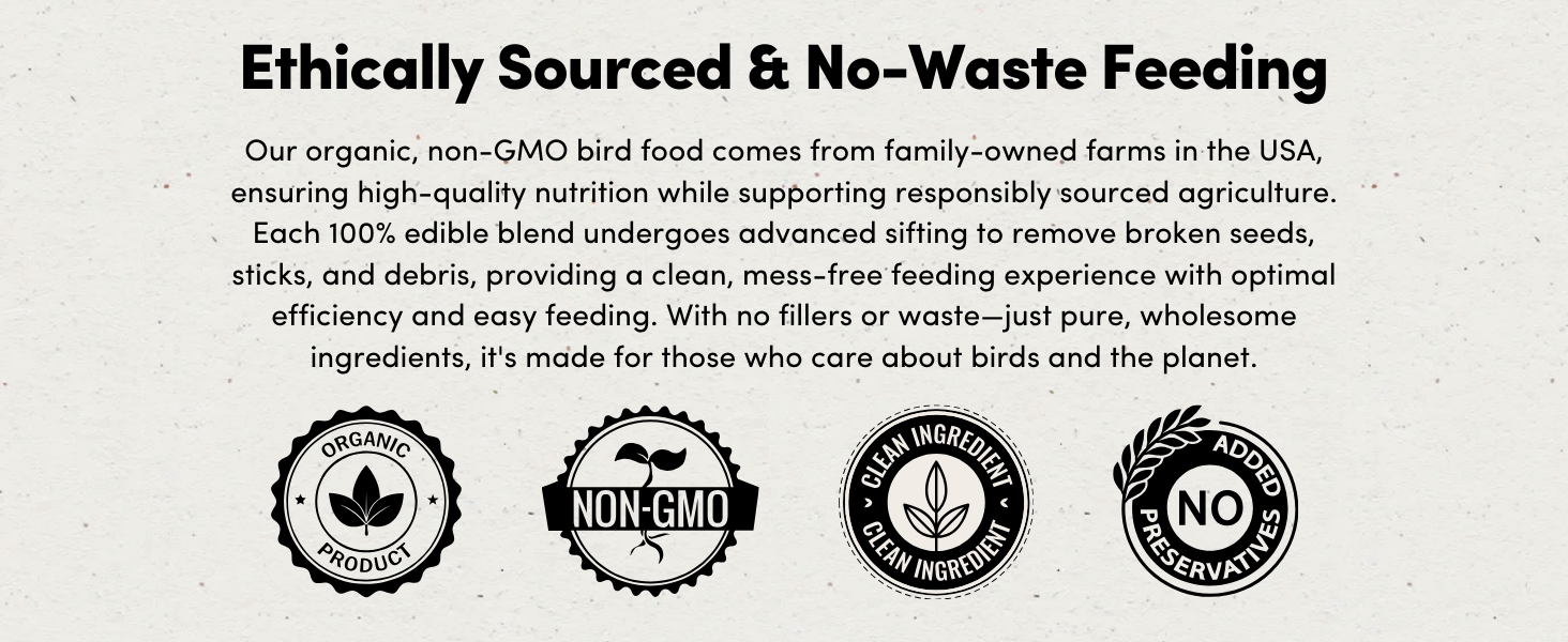 Parakeet Superfood, Mycelium Bird Food, Organic Bird Seed, small Pet Bird Food