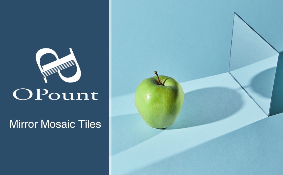 PP OPOUNT 144 Pieces 1 inch Square Mosaic Mirror Tiles, SelfAdhesive