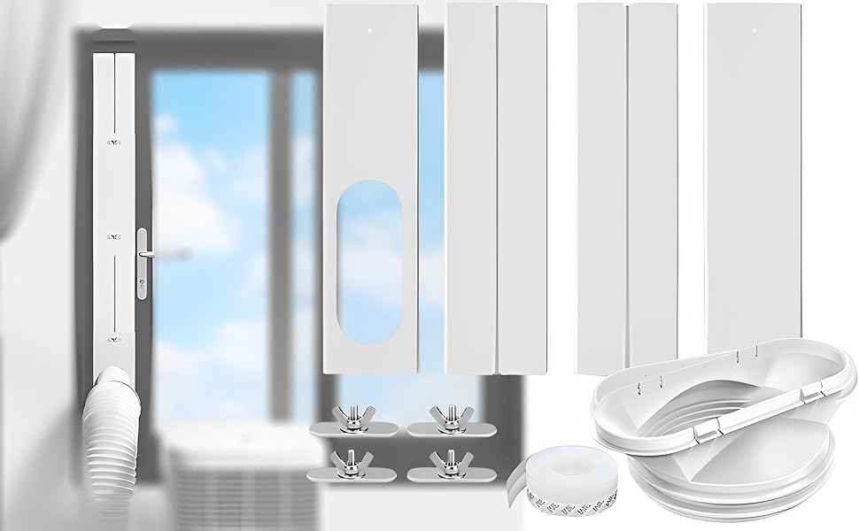 Ninyoon Air Conditioner Windows Vent Kit for Exhaust Hose 13cm Anti