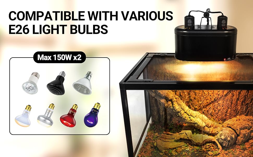 Dual Reptile Light Fixture