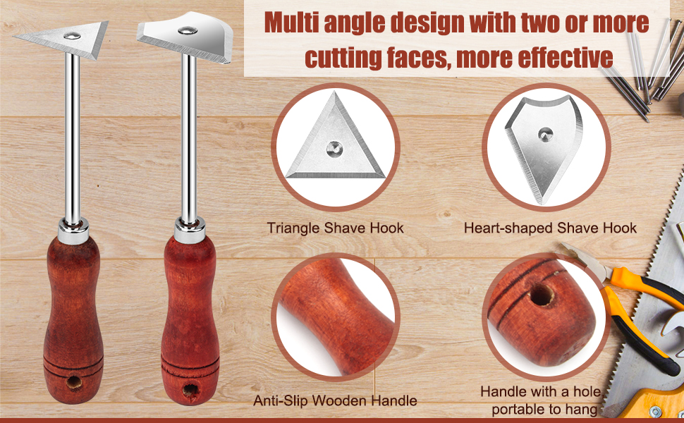 2 PCS Combination Paint Shave Hooks, Heavy Duty Stainless Steel Multi