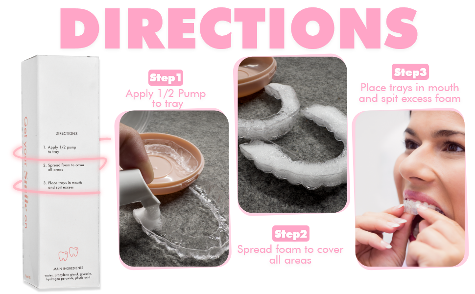 Smile Pop Mint Aligner Cleaner & Teeth Whitening Foam for