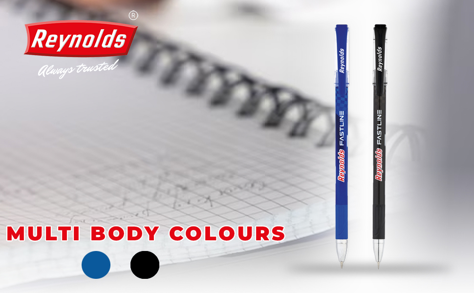 Reynolds FASTLINE 25CT JAR BLUE Smooth Ball Pens Longlasting