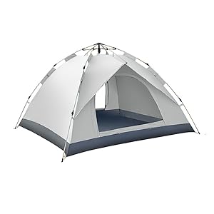 SALE‼️キャンプテント⭐️3人 4人用 簡単組み立て　防雨フード付き 収納袋付属 キャンプテント 3人 4人用 簡単設営 組み立て式 防雨フード付き 収納