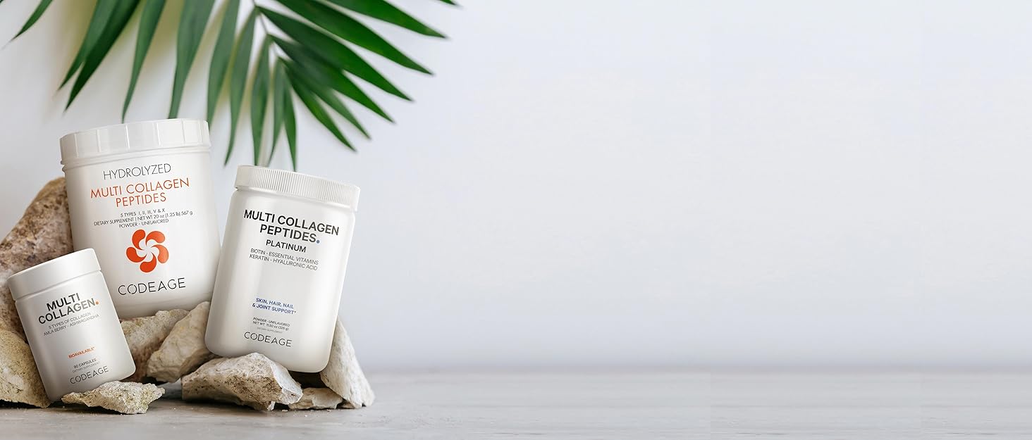 Codeage hydrolyzed collagen peptides 5 types collagen supplements