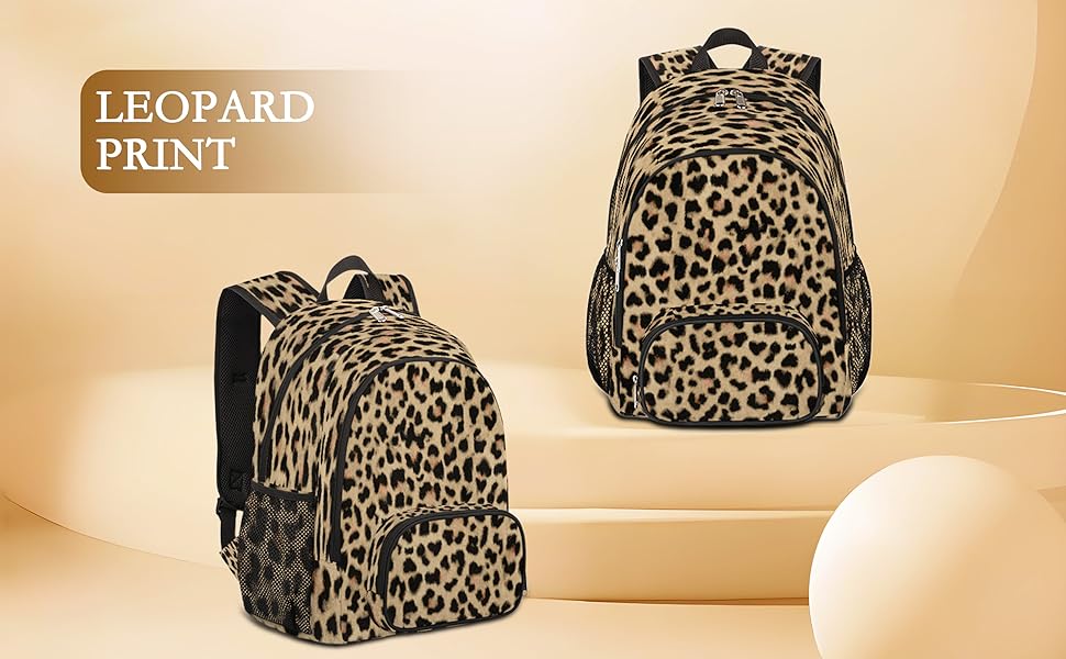 バッグ leopard pattern multipocket backpack Amazon.com: Animal Print Backpacks for Travel Laptop
