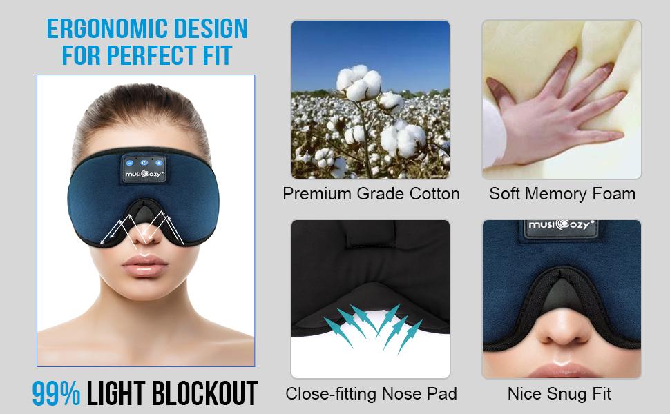 bluetooth sleep headphones sleeping eye music mask headband earbuds