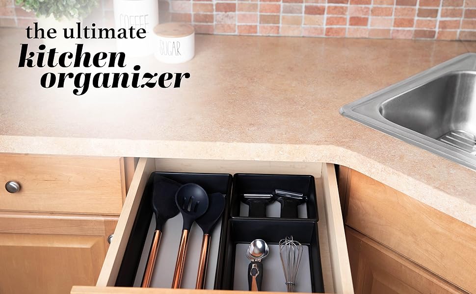 LIVORINI Drawer Organizers 3Size Kitchen Drawer