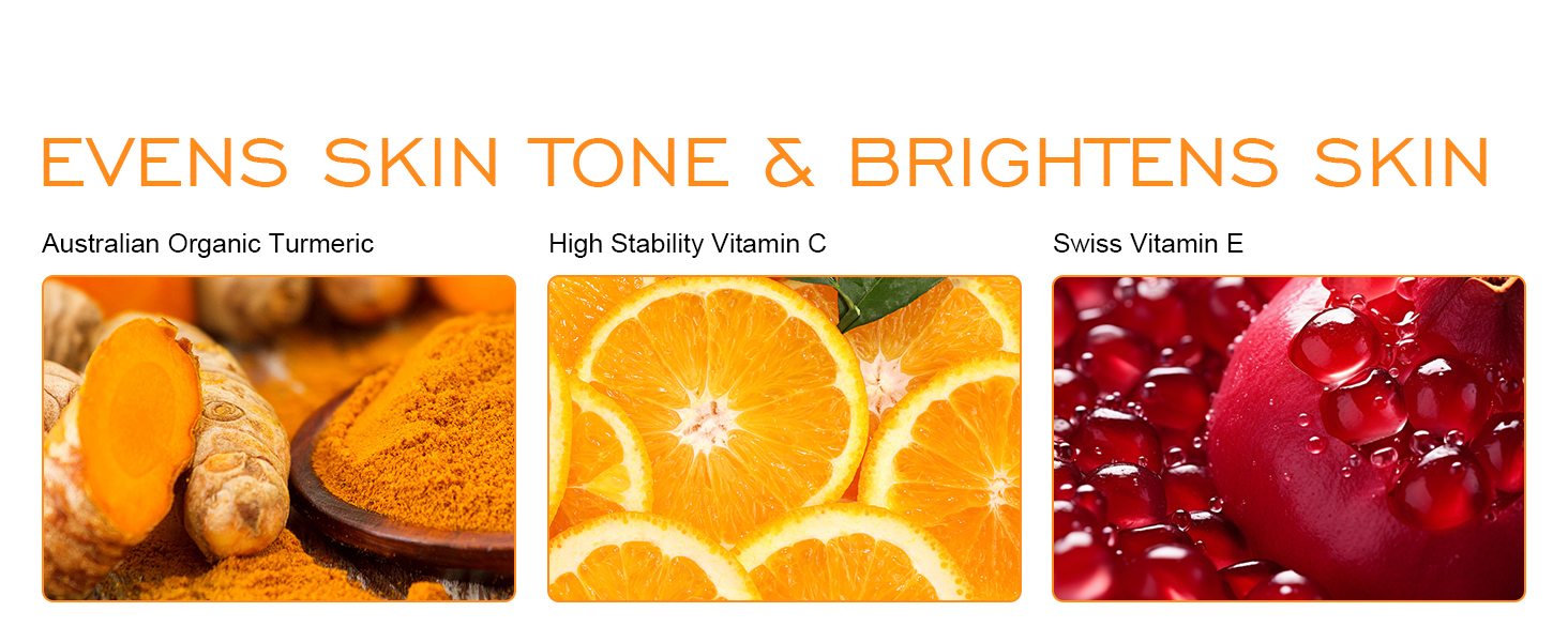 EVENS TONUL DE PIELE LUMINEAZĂ PIELEA TURMERIC VITAMINA C VITAMINA E