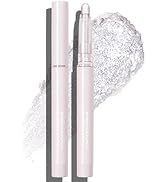 Wugbc Glitter Eyeshadow Stick Metallic Chrome Finish, Shimmer Cream White Eye Shadow Stick Long L...
