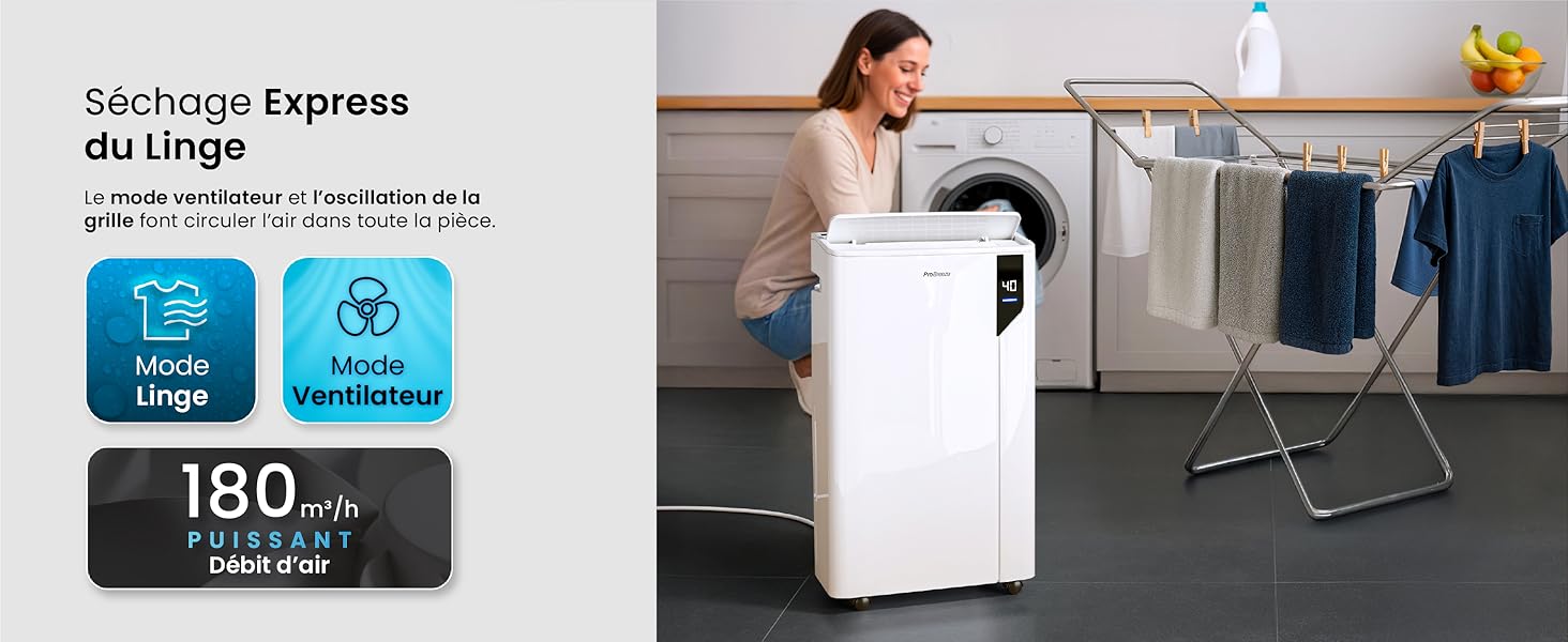 Infographie - Séchage express du linge sans chauffage