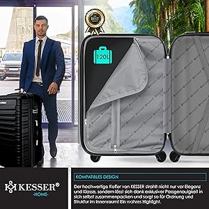 Kessler Großer Reisekoffer Schwarz | Hartschalen-Koffer + Kofferwaage + Gepäckanhänger C5fcd18b 0a29 4014 866f Cb4eeabc3c81. CR0,0,3000,3000 PT0 SX300 V1