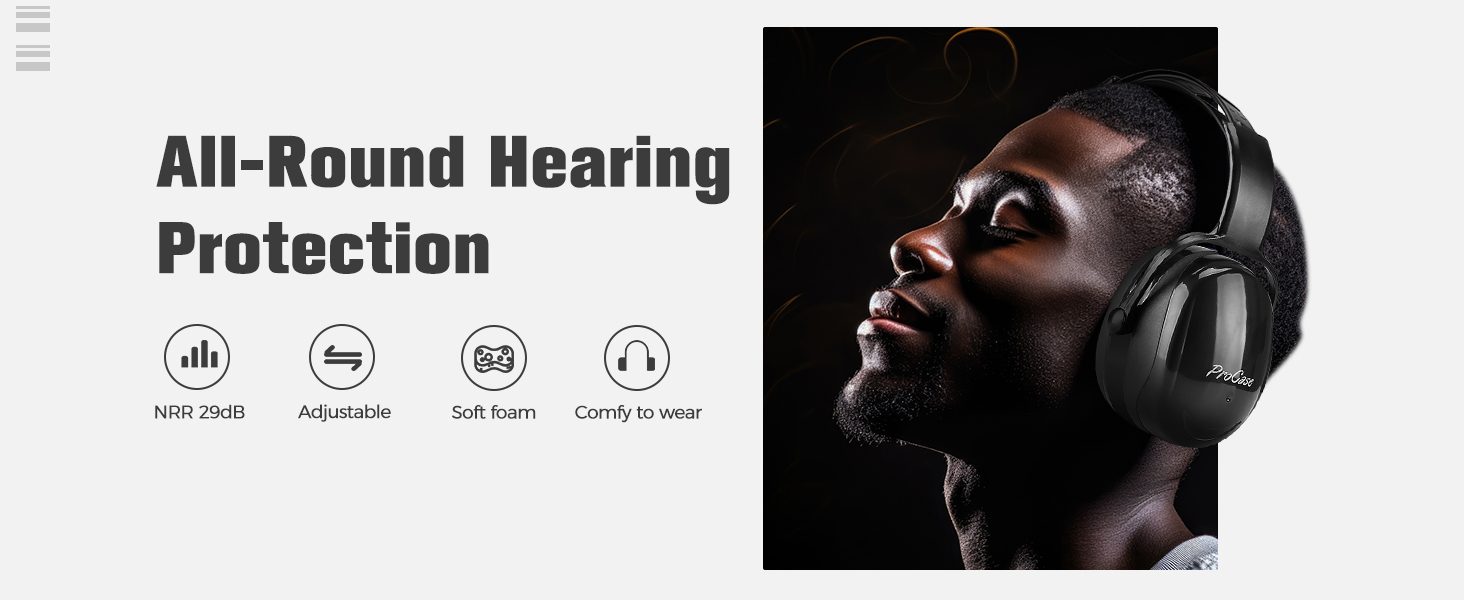 ProCase Noise Reduction Safety Ear Muffs