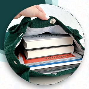 Korean Canvas Corduroy Tote Bag Casual Work Shoulder Handbags | Multi-Purpose Bag |Sturdy Canvas Bag with Large Capacity | Shopping Bag for Office, College & Daily Use 15 SPN-FOR1