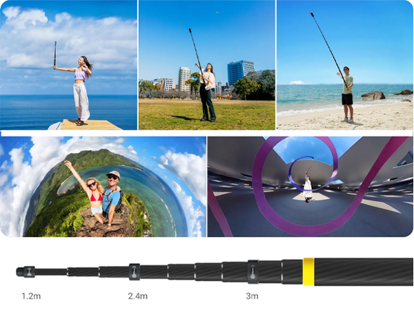 Insta360 3m 9.8ft Extended Edition Selfie Stick for ONE RS, ONE X2