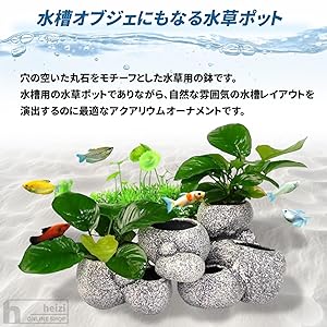 Amazon | heizi 水槽 水草 鉢 ソイル 砂 付き 水槽ポット アクアリウム