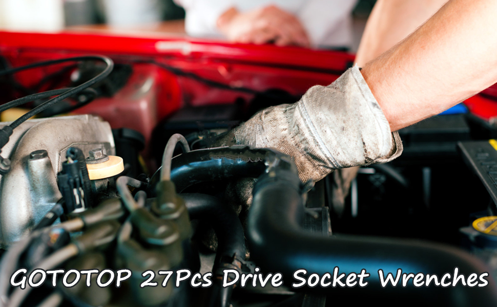 Socket Wrench Set Car Repair Socket Wrench Ratchet Bit Set