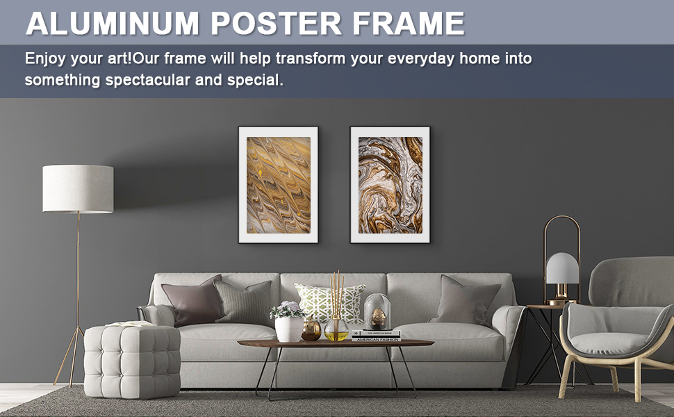 HOMESEVEN 24x36 Poster Frame, Movie 24x36 Frame with Black