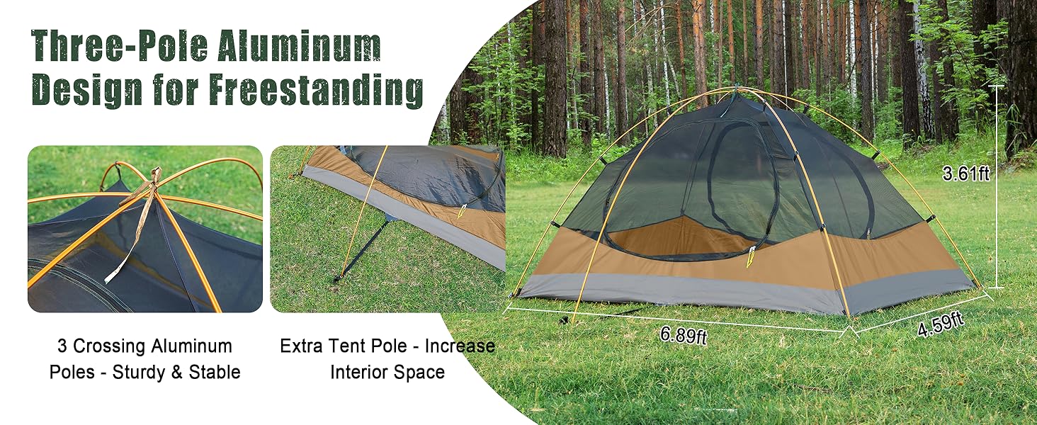 2 Person Backpacking Tent, Waterproof 4 Season Tent, Windproof Cold Weather Wint... 14 2 person tent