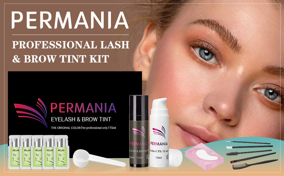 brown brow tint kit