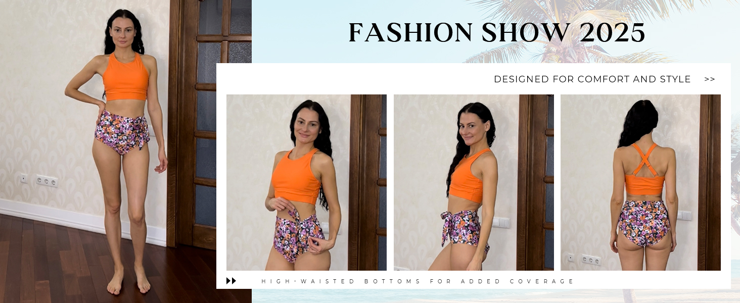 Womens High Waisted Bikini Set