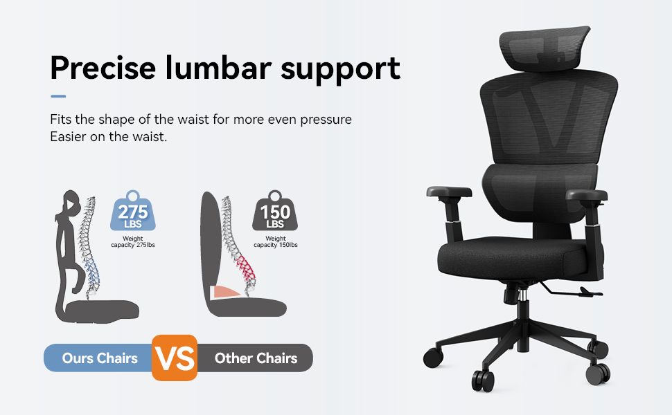 ergonomic office chair lumbar support