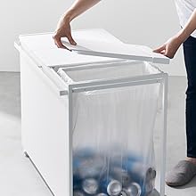 Amazon｜山崎実業(Yamazaki) 蓋付き 目隠し 分別 ダストワゴン