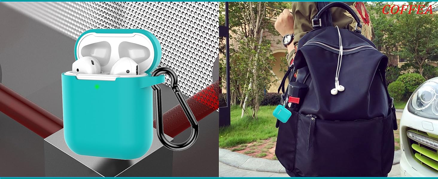 Coffea Protective Silicone Case with Keychain for Apple