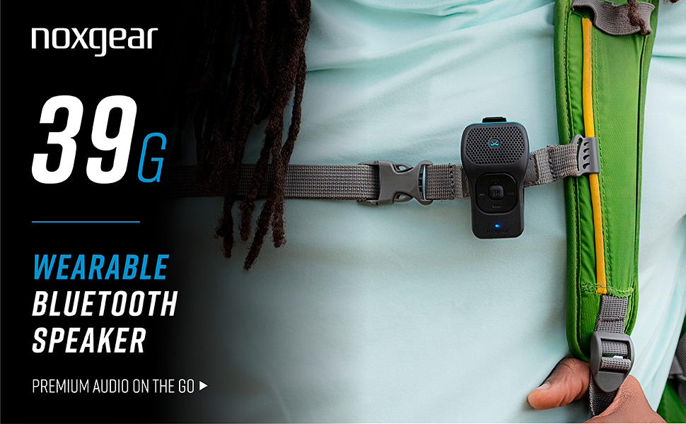 Noxgear 39g Speaker | Hiker listening to the 39g speaker