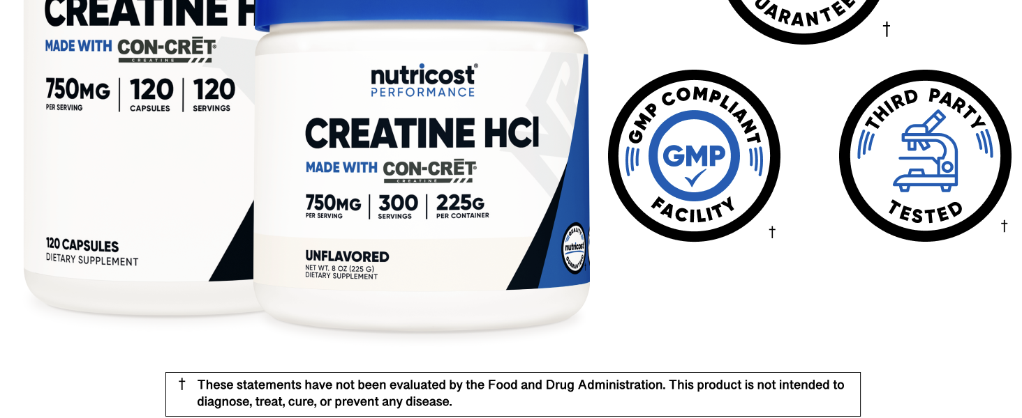 Creatine HCl Made with Con-Cret