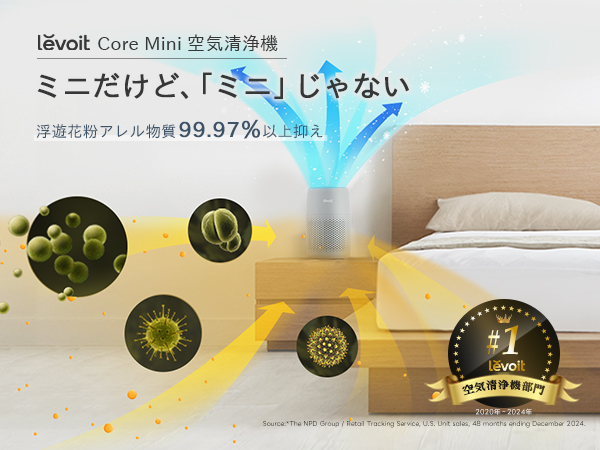 ☆空気清浄機 12畳 小型 卓上 軽量 カビ取り 脱臭　アロマ対応 楽天市場】Levoit レボイト 空気清浄機 12畳 Core Mini 小型