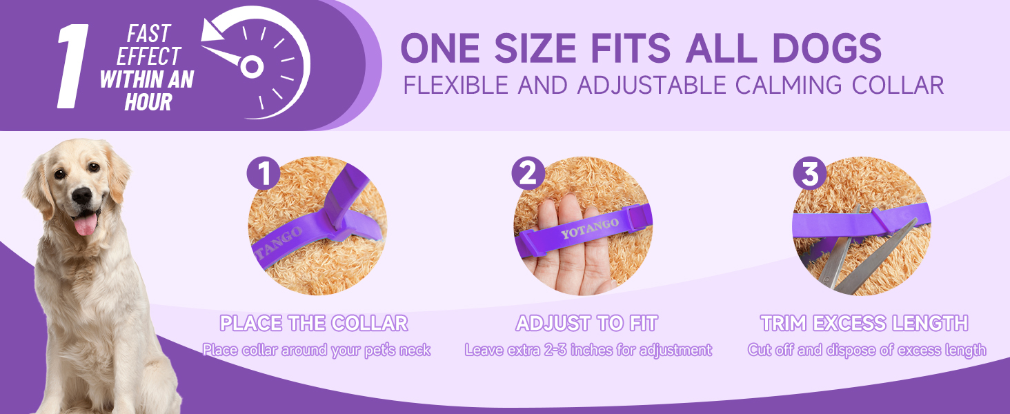 Calming Collar for Dogs, Anxiety Relief Calming Dog Collar, Adjustable