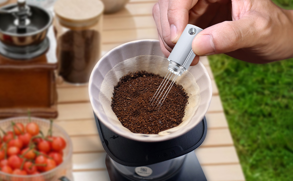 NOTSEK WDT Tool Espresso Distribution Tool with Stand 5 Needle 0.4mm