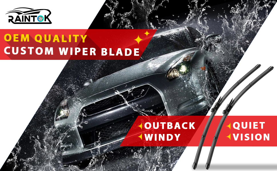 RAINTOK 26" + 23" Windshield Wiper Blades Replacement for